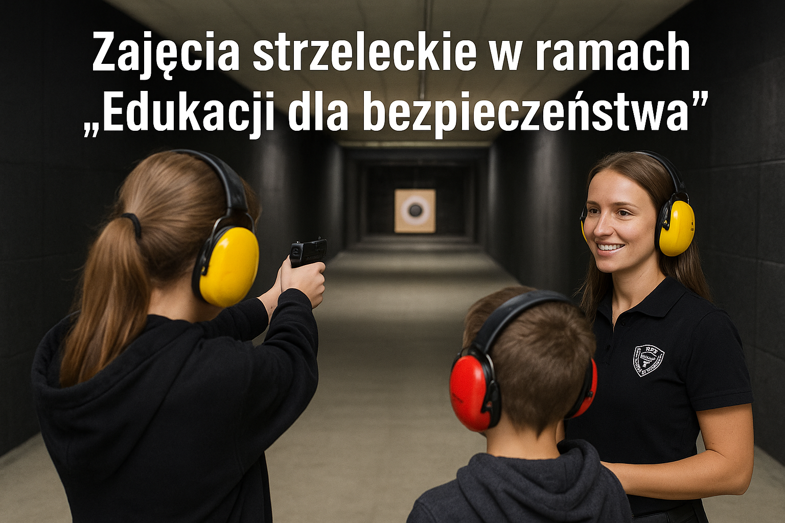 grafika wygenerowana przez AI przedstawiająca pozycję strzelecką do tarczy