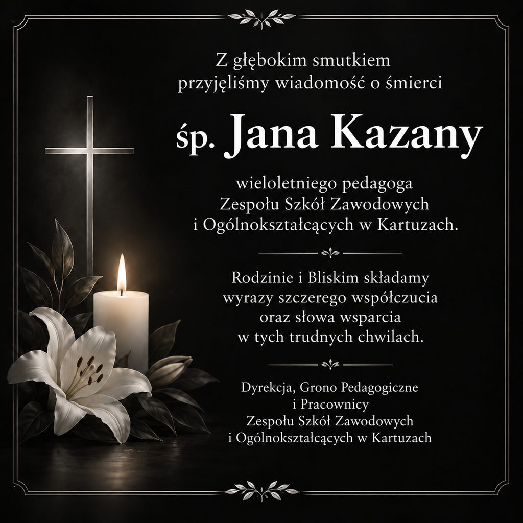 kondolencje dla Rodziny i Bliskich śp. Jana Kazany